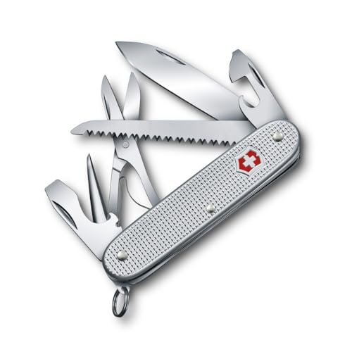 Victorinox Farmer X Alox Swiss Army Knife 10 Function Swiss Made Pocket Knife with Large Blade, Wood Saw, Bottle Opener and Reamer - Silver
Victorinox Farmer X Alox Swiss Army Knife 10 Function Swiss Made Pocket Knife with Large Blade, Wood Saw, Bottle Opener and Reamer - Silver