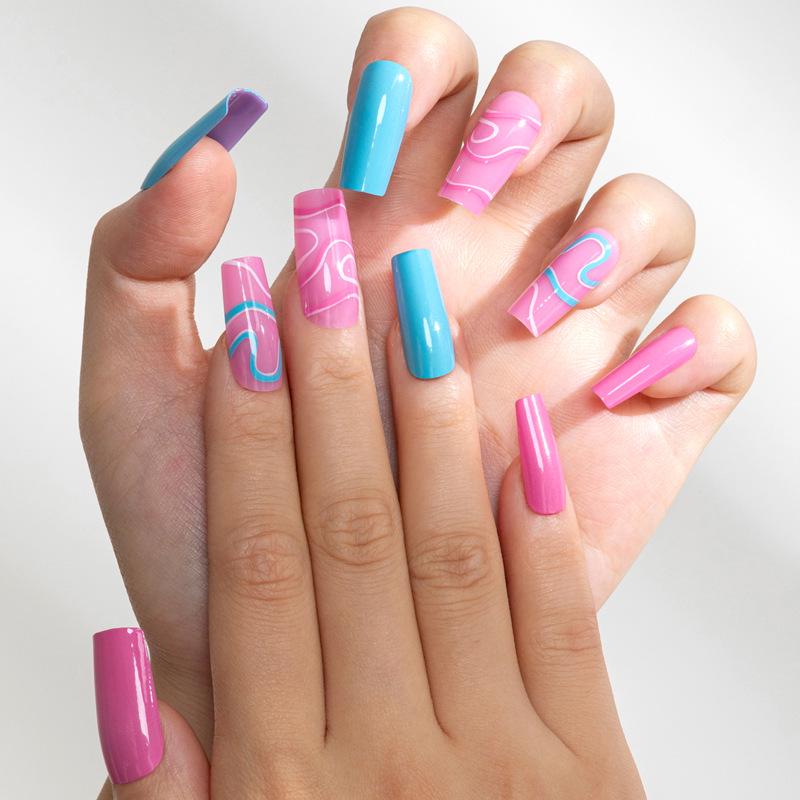 Oval Pink Geometric Press-On Nail Art - Medium-Long, Removable, Finished Nail Patches Glue Type
Oval Pink Geometric Press-On Nail Art - Medium-Long, Removable, Finished Nail Patches Glue Type