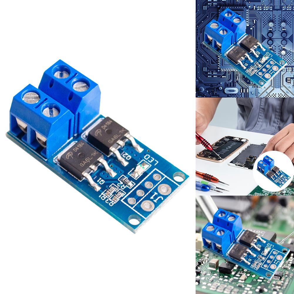 Модуль драйвера MOSFET-тригерного перемикача DC 5V-36V Регулювання ШІМ Електронна плата управління перемикачем 400 Вт 15 А Макс 30 А 0-20 кГц для Arduino Blue
Модуль драйвера MOSFET-тригерного перемикача DC 5V-36V Регулювання ШІМ Електронна плата управління перемикачем 400 Вт 15 А Макс 30 А 0-20 кГц для Arduino Blue