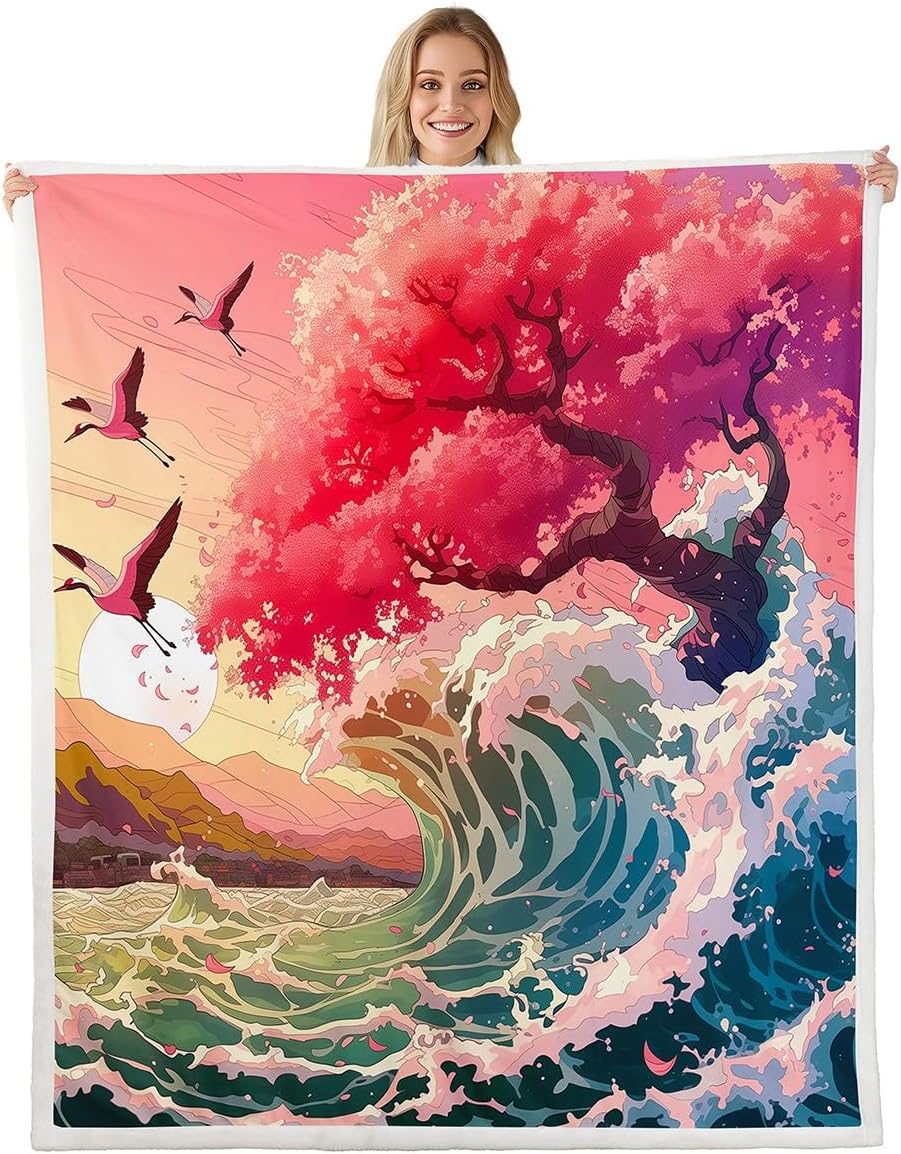 GUOYU Blanket Japanese Koi Fish Fuzzy Blanket Colorful Cherry Blossoms Fleece Blanket Throw Size for Kids Boys Girls Bedroom Decor Japanese 75x100cm (30x40inch)
GUOYU Blanket Japanese Koi Fish Fuzzy Blanket Colorful Cherry Blossoms Fleece Blanket Throw Size for Kids Boys Girls Bedroom Decor Japanese 75x100cm (30x40inch)