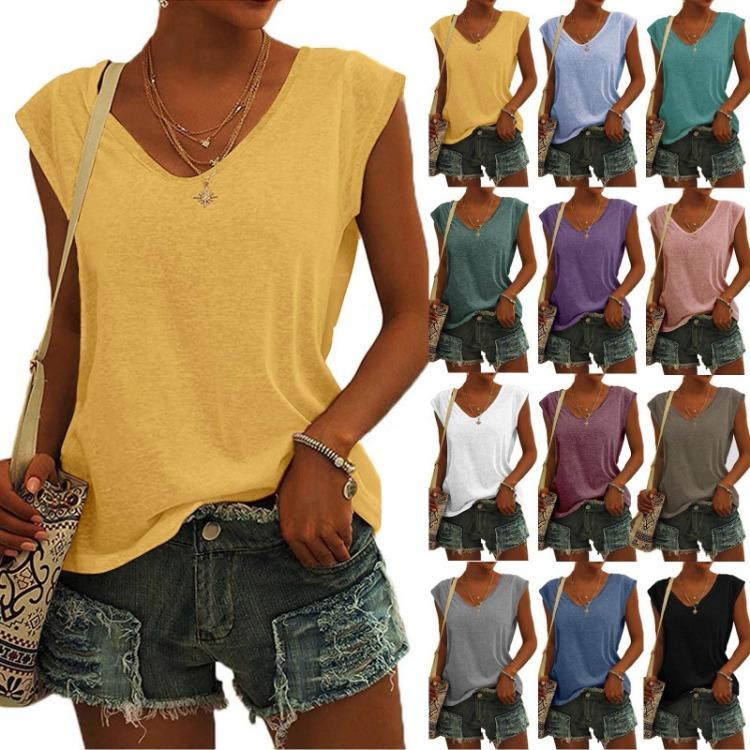 Women s Casual V-Neck Loose Fit T-Shirt Solid Color Cap Sleeve Blouse Tank Tops XXL м ята зелений колір
Women s Casual V-Neck Loose Fit T-Shirt Solid Color Cap Sleeve Blouse Tank Tops XXL м ята зелений колір