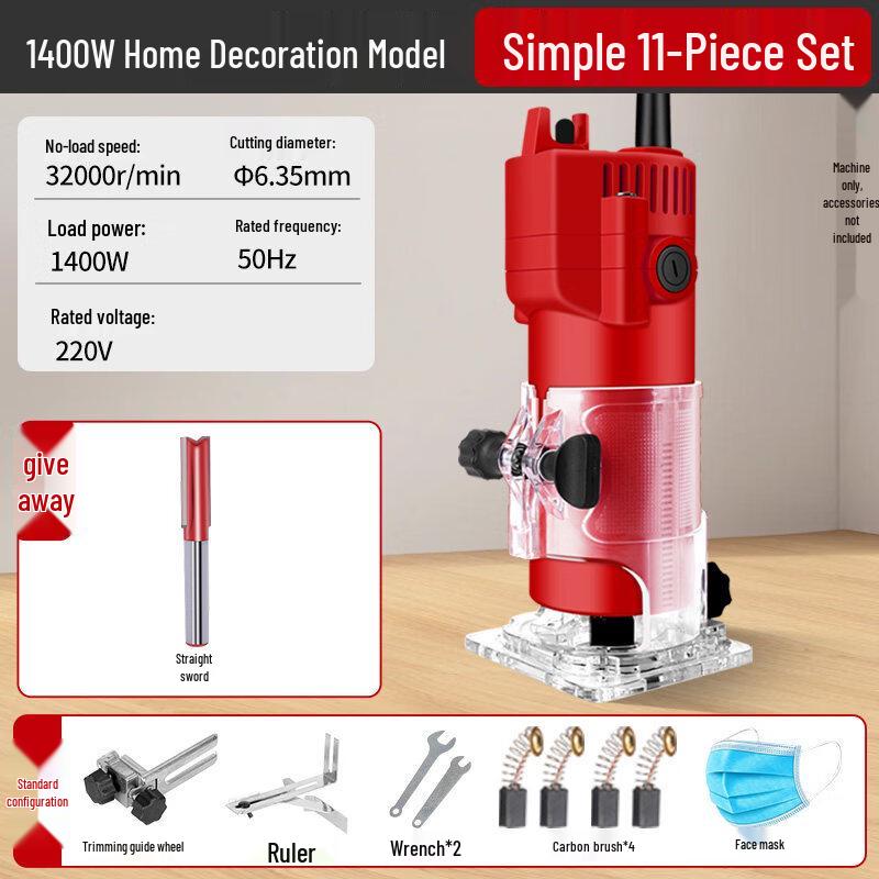 SHEYUE 1400W Woodworking Electric Router Trimmer CN plug (adapter included)
SHEYUE 1400W Woodworking Electric Router Trimmer CN plug (adapter included)