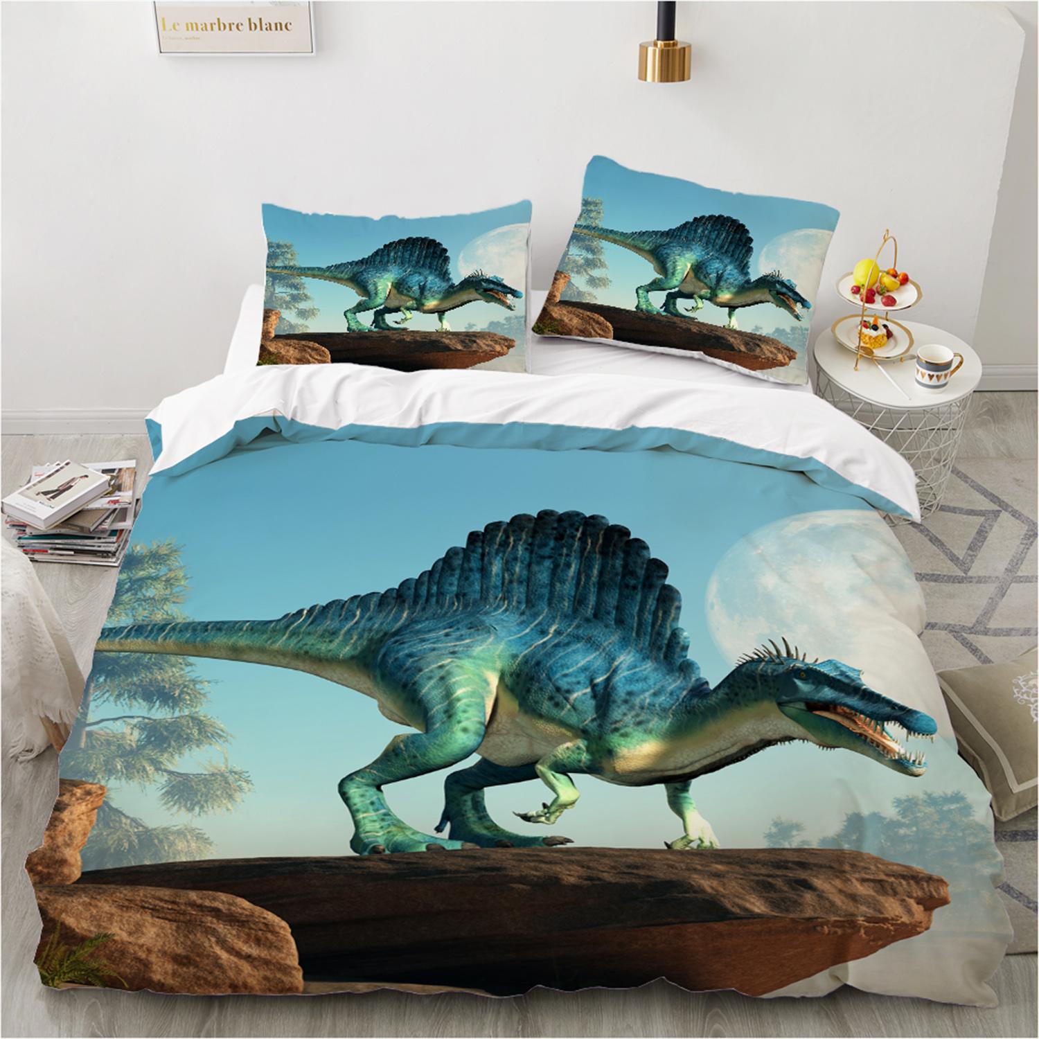 Cartoon T-Rex Duvet Cover Set 140x200 240x220cm - Boys Bedding Set with Pillowcases Soft Fiber Bed Linen for Kids Youth 200x200 (50x75cm x2
Cartoon T-Rex Duvet Cover Set 140x200 240x220cm - Boys Bedding Set with Pillowcases Soft Fiber Bed Linen for Kids Youth 200x200 (50x75cm x2