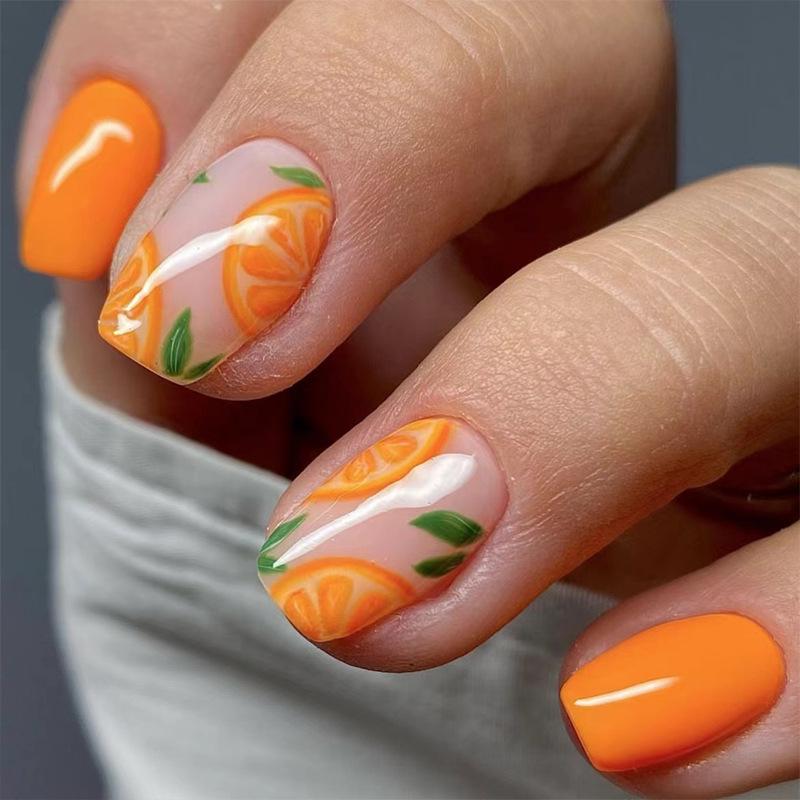 Bright Orange Spring Color Block Nail Tips - Pack of 24, Short Square Wearable Art
Bright Orange Spring Color Block Nail Tips - Pack of 24, Short Square Wearable Art