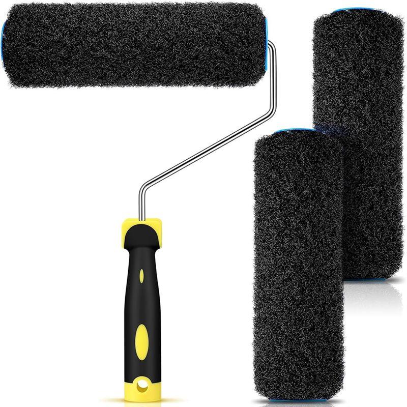 AEE4-3Pcs Drywall Compound Roller Cover With 1Pc Paint Roller Frame, Drywall Texture Roller Brush For Putty, Texture Coating
AEE4-3Pcs Drywall Compound Roller Cover With 1Pc Paint Roller Frame, Drywall Texture Roller Brush For Putty, Texture Coating