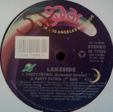 12inch Record LAKESIDE Party Patrol 4574526 SOLAR 1990 US Rap HipHopRB Used
12inch Record LAKESIDE Party Patrol 4574526 SOLAR 1990 US Rap HipHopRB Used