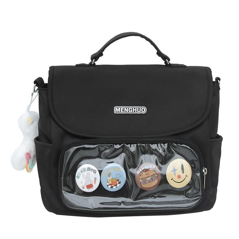 Korean Version Ins Cute Transparent Pain Bag Backpack Junior High School College Students Travel Casual Large Capacity Shoulder чёрный
Korean Version Ins Cute Transparent Pain Bag Backpack Junior High School College Students Travel Casual Large Capacity Shoulder чёрный