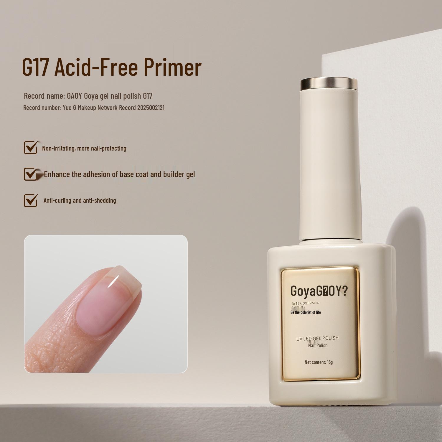 Gaoy Средство для сцепления ногтей против отслоек: Бескислотный, долговечный гелевый праймер для крепких, сбалансированных ногтей.
Gaoy Средство для сцепления ногтей против отслоек: Бескислотный, долговечный гелевый праймер для крепких, сбалансированных ногтей.