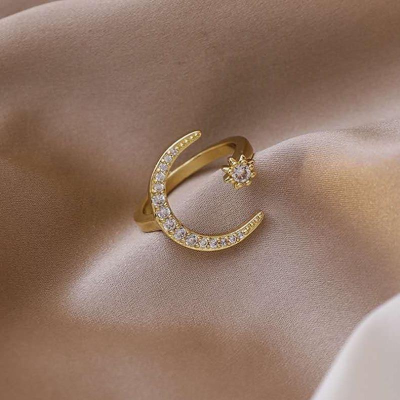 Brass Moon Star Open Ring for Women 14K Gold Plated Cubic Zirconia Statement Zircon for Daily Wear and Gifting 2026 New Style adjustable
Brass Moon Star Open Ring for Women 14K Gold Plated Cubic Zirconia Statement Zircon for Daily Wear and Gifting 2026 New Style adjustable