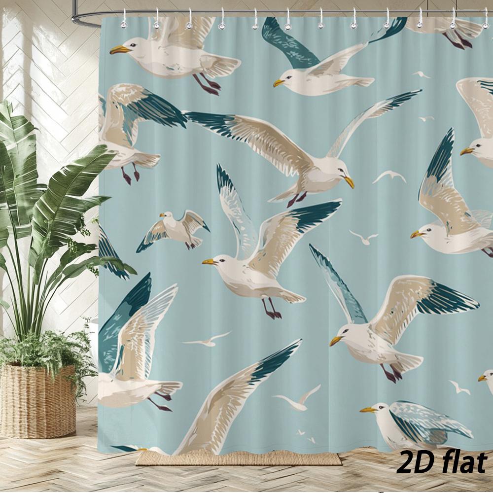Seagull Shower Curtain – Ocean Blue Background, Flying Gulls Print, 12 Hooks, 70.8×70.8 In, Polyester, Machine Washable W60H190(CM)-1 Pcs
Seagull Shower Curtain – Ocean Blue Background, Flying Gulls Print, 12 Hooks, 70.8×70.8 In, Polyester, Machine Washable W60H190(CM)-1 Pcs