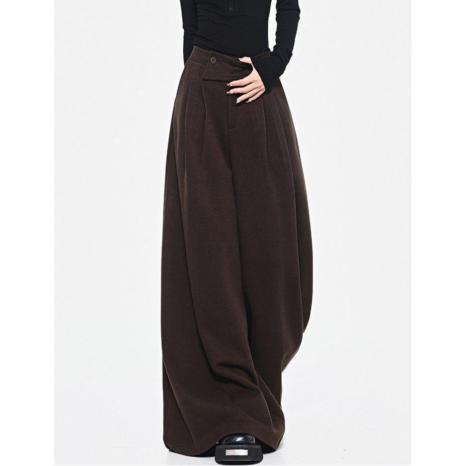 Women s Retro Chic High-Waisted Wide-Leg Wool Pants - Loose Casual Style in Black, Gray, Coffee. L 110-120 кофейный
Women s Retro Chic High-Waisted Wide-Leg Wool Pants - Loose Casual Style in Black, Gray, Coffee. L 110-120 кофейный