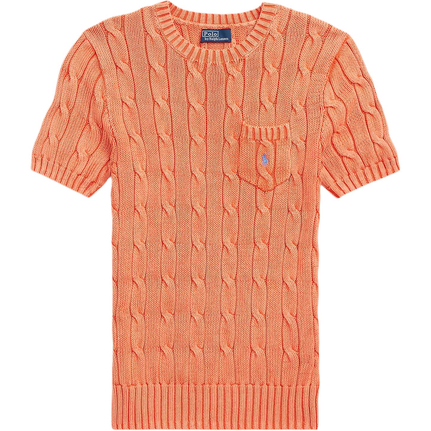 Polo Ralph Lauren Однотонный свитер с круглым вырезом, вышитым логотипом, кабельной вязки, с коротким рукавом, женский топ, оранжевый 211910987-016 L
Polo Ralph Lauren Однотонный свитер с круглым вырезом, вышитым логотипом, кабельной вязки, с коротким рукавом, женский топ, оранжевый 211910987-016 L