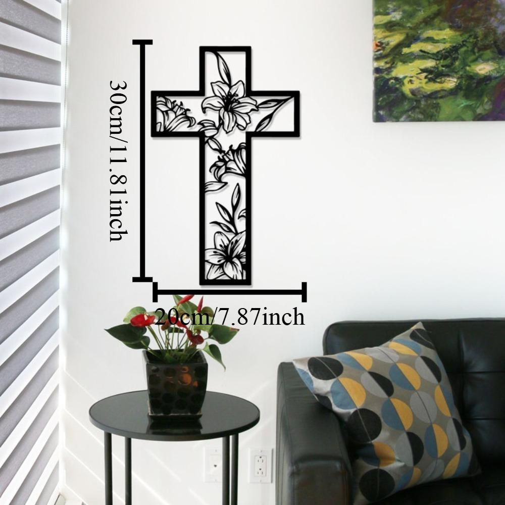 Floral Cross Metal Wall Art Easter Home Decor Christian Gift 12in чорний
Floral Cross Metal Wall Art Easter Home Decor Christian Gift 12in чорний