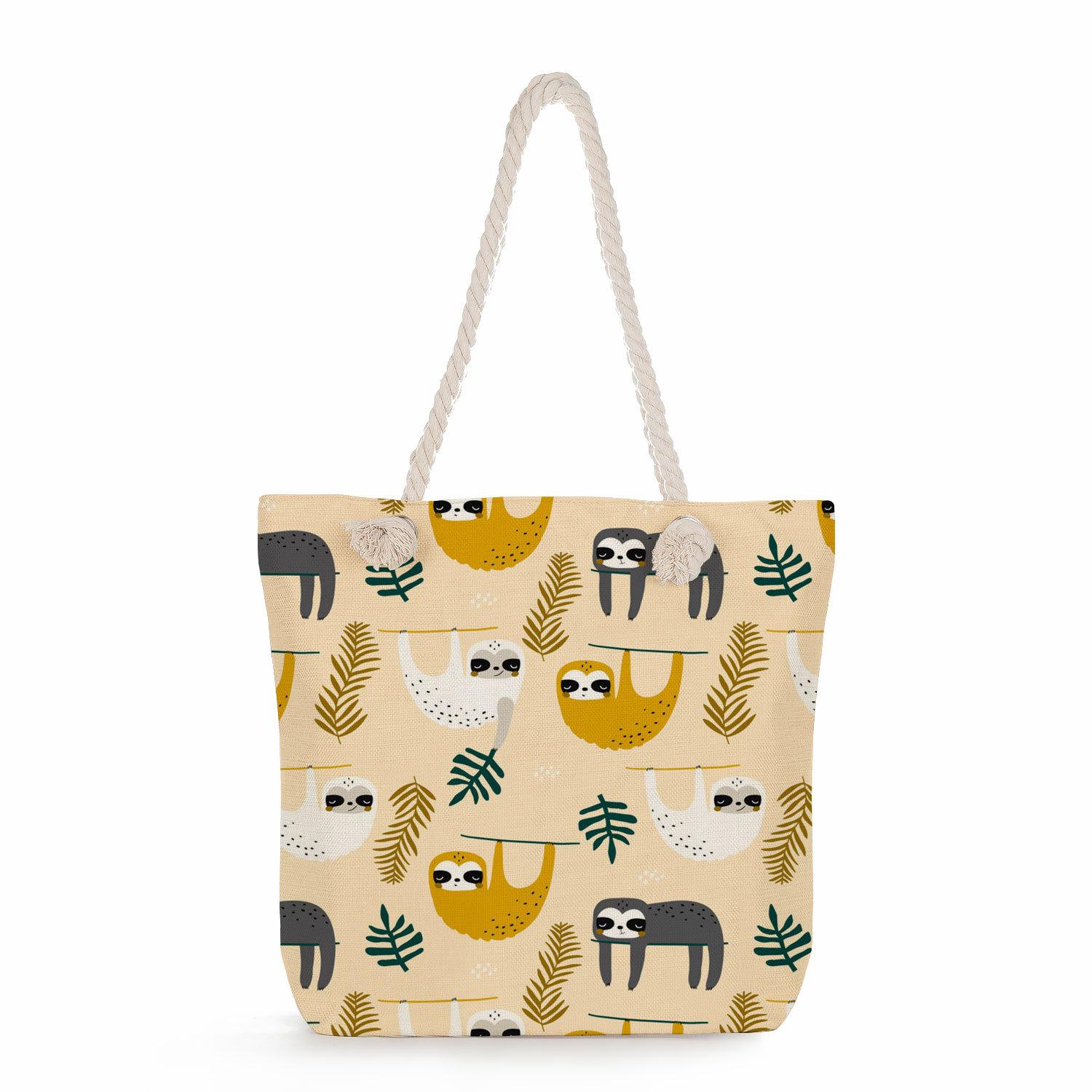 Multifunctional sloth Printed Thick Rope Shoulder Beach Bag 7587 KTB
Multifunctional sloth Printed Thick Rope Shoulder Beach Bag 7587 KTB