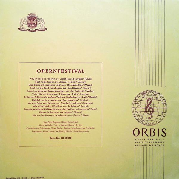LP Record LISA OTTO DIANA EUSTRATI HORST Opernfestival CX11310 Orbis Germany Classical Used
LP Record LISA OTTO DIANA EUSTRATI HORST Opernfestival CX11310 Orbis Germany Classical Used