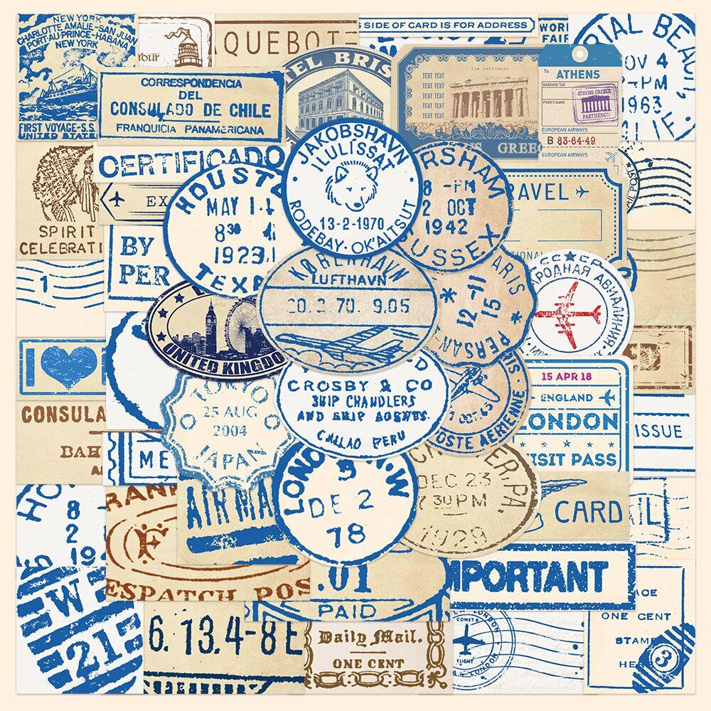 100pcs Vintage Postmark Travel Stickers Retro Letterhead Stamp Seal Decals DIY Suitcase Luggage Trolley Case Graffiti Sticker
100pcs Vintage Postmark Travel Stickers Retro Letterhead Stamp Seal Decals DIY Suitcase Luggage Trolley Case Graffiti Sticker