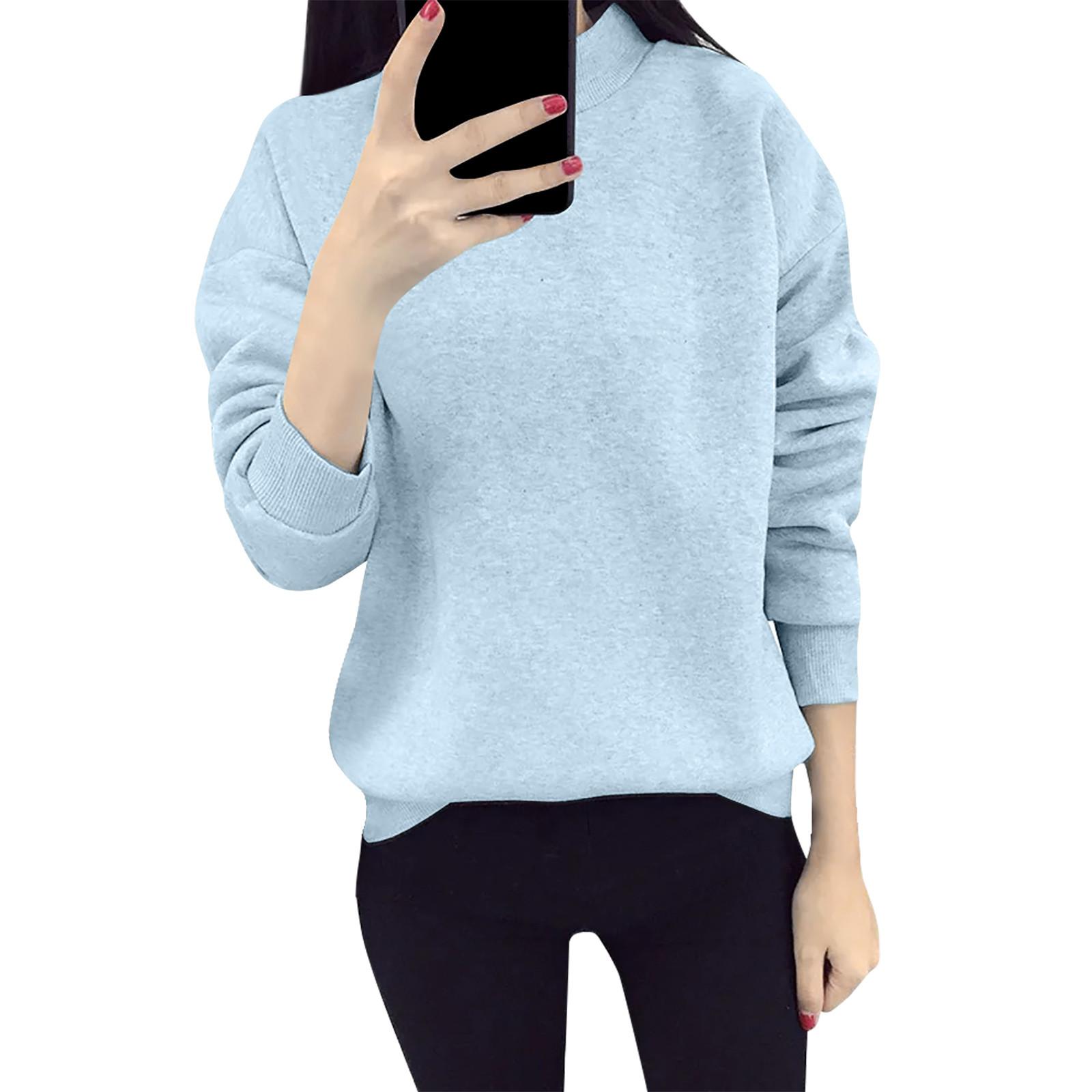 Жіночі світшоти, повсякденні, однотонні, з довгим рукавом, круглим вирізом, фестивальні топи, спортивні пуловери небо синє кольору
Жіночі світшоти, повсякденні, однотонні, з довгим рукавом, круглим вирізом, фестивальні топи, спортивні пуловери небо синє кольору