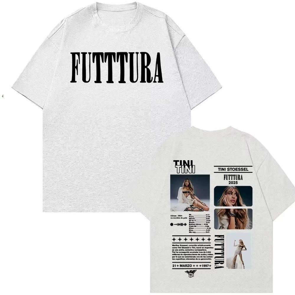 Tini Stoessel Futtura Tour Graphic T Shirt Men Women Clothing High Street T-shirts Male Cotton Short Sleeve T-shirt 3XL
Tini Stoessel Futtura Tour Graphic T Shirt Men Women Clothing High Street T-shirts Male Cotton Short Sleeve T-shirt 3XL