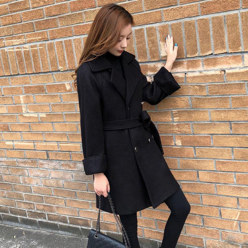 Новое шерстяное пальто в корейском стиле с узкой талией, женский костюмный воротник, высококачественное маленькое шерстяное пальто средней длины, пальто-тренчкот на осень и зиму 2XL чёрный
Новое шерстяное пальто в корейском стиле с узкой талией, женский костюмный воротник, высококачественное маленькое шерстяное пальто средней длины, пальто-тренчкот на осень и зиму 2XL чёрный
