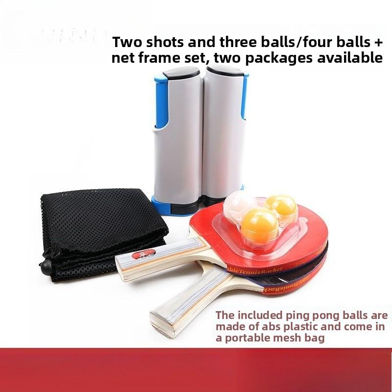 Two-racket Three-ball Table Tennis Racket with Portable Telescopic Mesh Bag for Students, Beginner Table Tennis Racket Set
Two-racket Three-ball Table Tennis Racket with Portable Telescopic Mesh Bag for Students, Beginner Table Tennis Racket Set