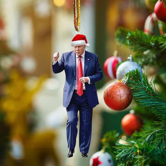 Yousheng Trump Рождественское украшение Санта-Клауса, танцующий Трамп, подвеска, 2D акриловое подвесное украшение для украшения елки, подарок сторонникам
Yousheng Trump Рождественское украшение Санта-Клауса, танцующий Трамп, подвеска, 2D акриловое подвесное украшение для украшения елки, подарок сторонникам