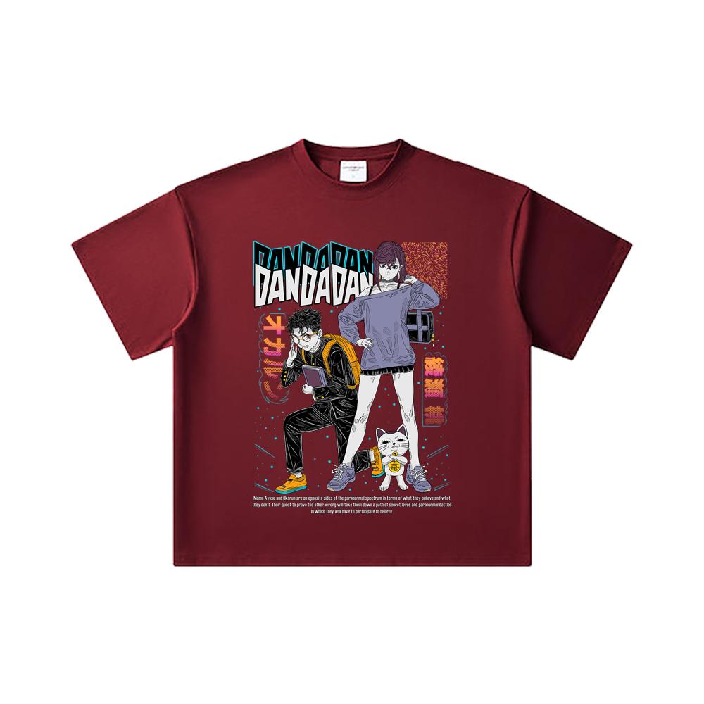 260 GSM Double Yarn 32 Count 100% Cotton Dandadan V1 Momo Okarun Print Unisex Heavy Cotton T Shirt 2XL вина червоного кольору
260 GSM Double Yarn 32 Count 100% Cotton Dandadan V1 Momo Okarun Print Unisex Heavy Cotton T Shirt 2XL вина червоного кольору