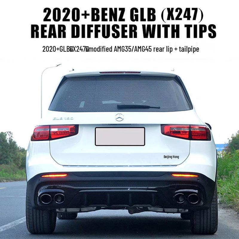 Compatible Rear Lip Kit & Dual Exhaust for 20+ Mercedes-Benz GLB Models, AMG GLB35/45 Modified 35 rear lip + dual exhaust: Black
Compatible Rear Lip Kit & Dual Exhaust for 20+ Mercedes-Benz GLB Models, AMG GLB35/45 Modified 35 rear lip + dual exhaust: Black