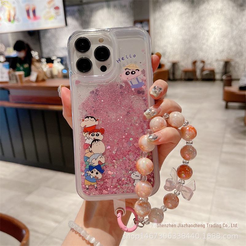 Мягкий чехол для мобильного телефона Apple 15 Promax с рисунком Crayon Shinchan и браслетом из бусин, защита от падений. Apple 16 Pro
Мягкий чехол для мобильного телефона Apple 15 Promax с рисунком Crayon Shinchan и браслетом из бусин, защита от падений. Apple 16 Pro