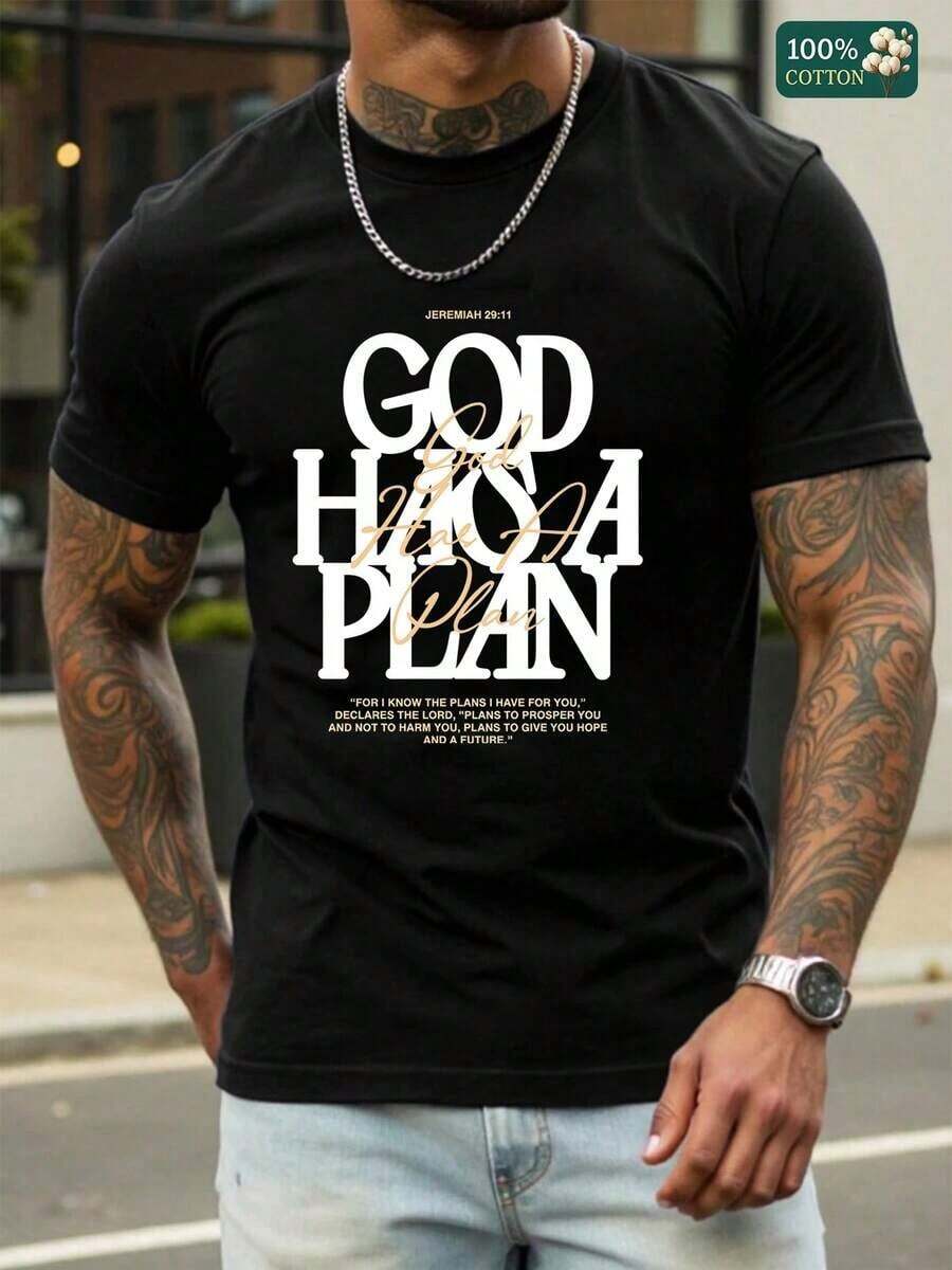 Men s Graphic T-Shirt, Jeremiah 29:11 God Has A Plan Vintage Style Printed Tee, Summer Casual 5XL різнокольоровий
Men s Graphic T-Shirt, Jeremiah 29:11 God Has A Plan Vintage Style Printed Tee, Summer Casual 5XL різнокольоровий