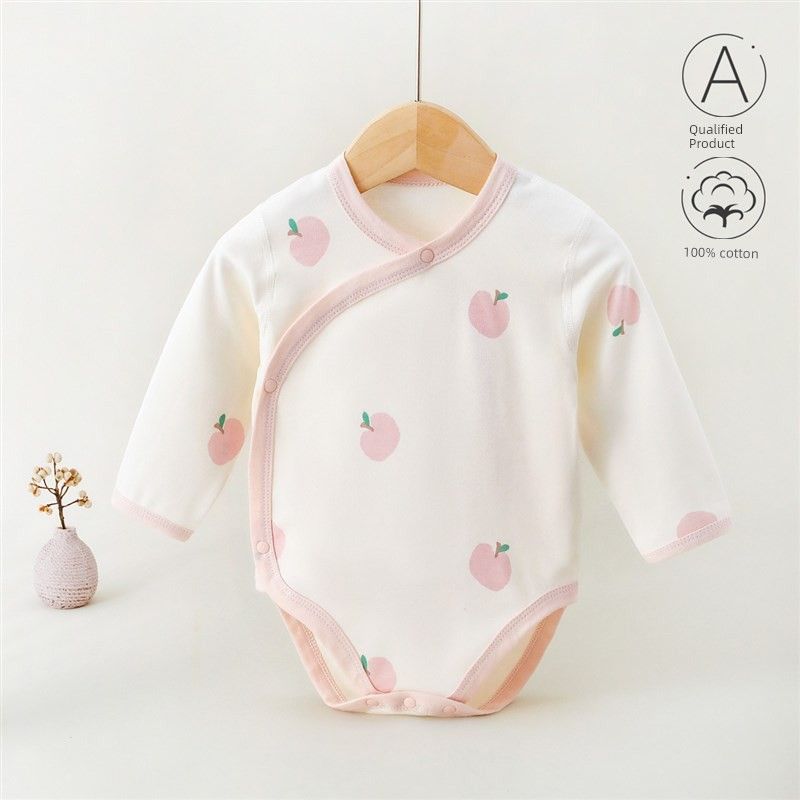 Newborn Clothes, Class a Pure Cotton Baby Long-Sleeve Romper, Spring and Autumn Chinese Style Base Layer Underwear, Triangle One-Piece Crawling Suit Ping an fruit 73CM
Newborn Clothes, Class a Pure Cotton Baby Long-Sleeve Romper, Spring and Autumn Chinese Style Base Layer Underwear, Triangle One-Piece Crawling Suit Ping an fruit 73CM