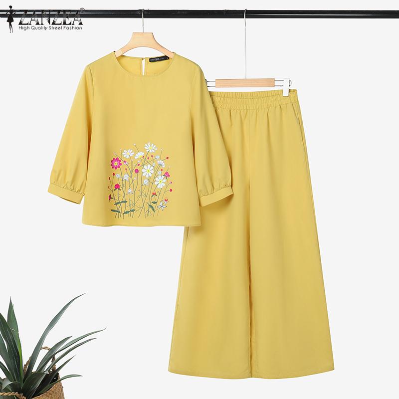 ZANZEA Women 3/4 Sleeve Floral Blouse and Pants Summer Two Piece Suit Sets S сірий колір
ZANZEA Women 3/4 Sleeve Floral Blouse and Pants Summer Two Piece Suit Sets S сірий колір