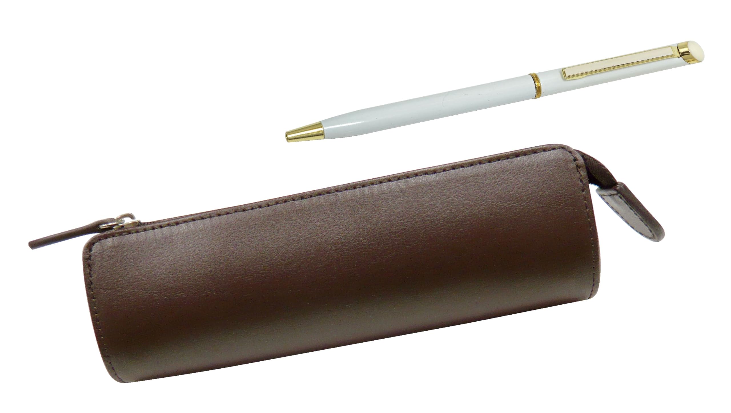Recycled Cowhide Leather Pen Traditional Standard with Epoxy Rotating Ballpoint Pen Case, Brown, Set, White, T23-LS028C-WD002-W белый
Recycled Cowhide Leather Pen Traditional Standard with Epoxy Rotating Ballpoint Pen Case, Brown, Set, White, T23-LS028C-WD002-W белый