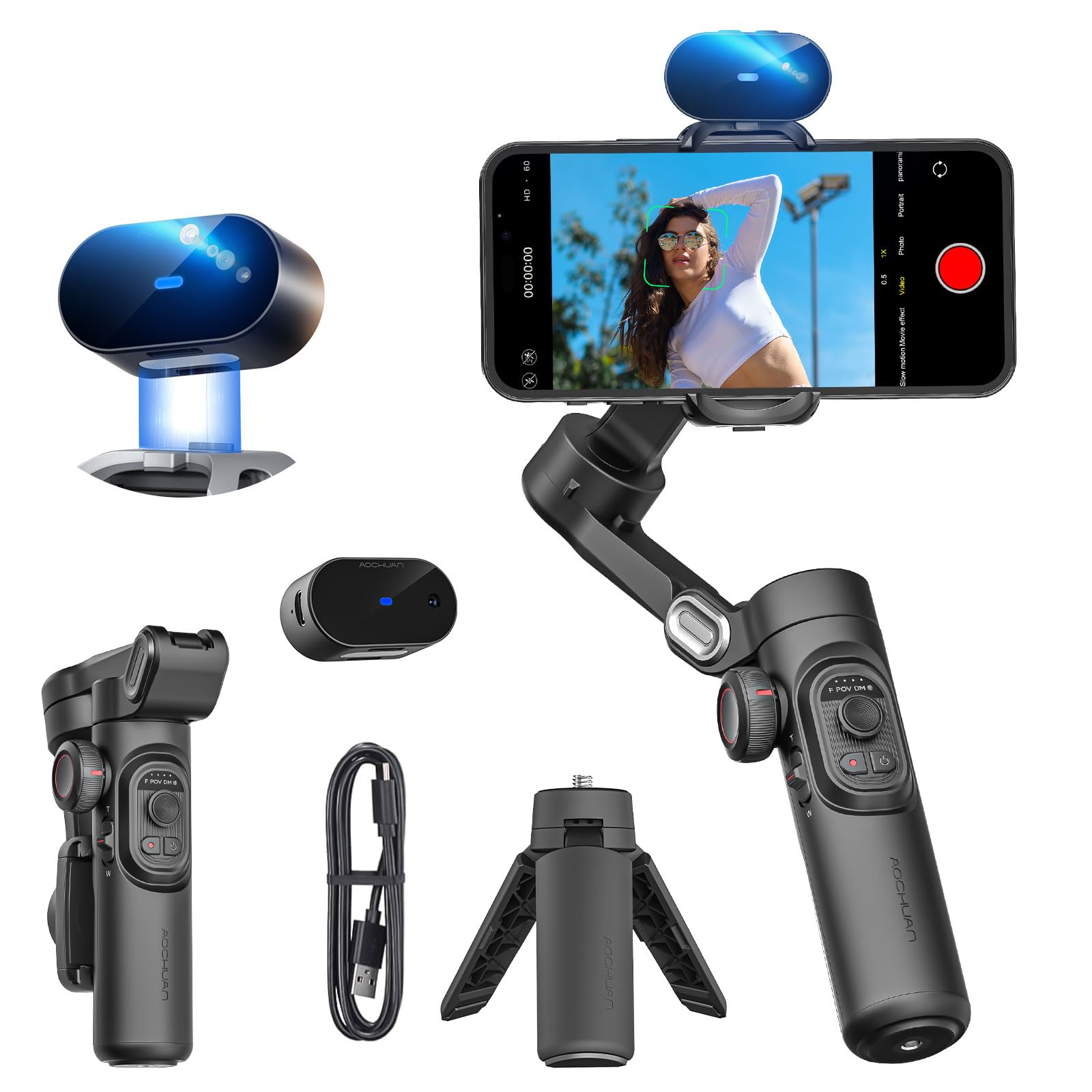 Smart XE AI Gimbal Stabilizer with AI Tracking for iPhone and Android 3-Axis
Smart XE AI Gimbal Stabilizer with AI Tracking for iPhone and Android 3-Axis