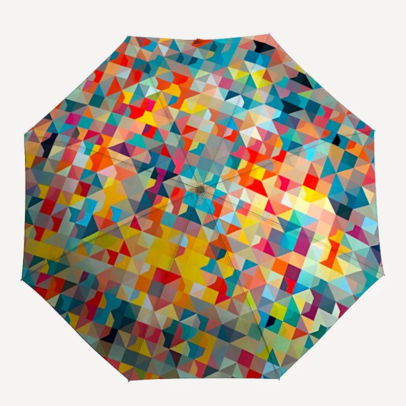1pc Colorful mosaic pattern Automatic Folding Umbrella - 8-Rib Iron Frame, Portable Sunshade with Plastic Handle yy250731257
1pc Colorful mosaic pattern Automatic Folding Umbrella - 8-Rib Iron Frame, Portable Sunshade with Plastic Handle yy250731257