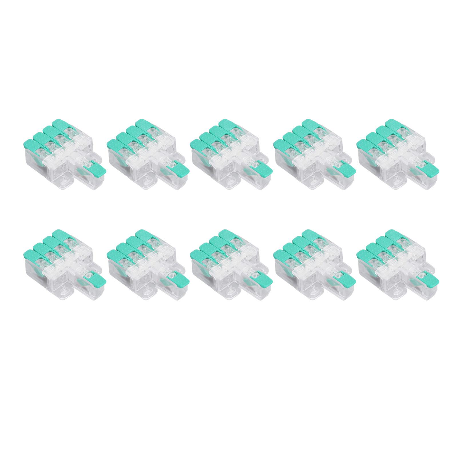 10Pcs Lever Wire Connectors Kit 1 to 4 Quick Wiring Cable Connector Push in Conductor Terminal
10Pcs Lever Wire Connectors Kit 1 to 4 Quick Wiring Cable Connector Push in Conductor Terminal