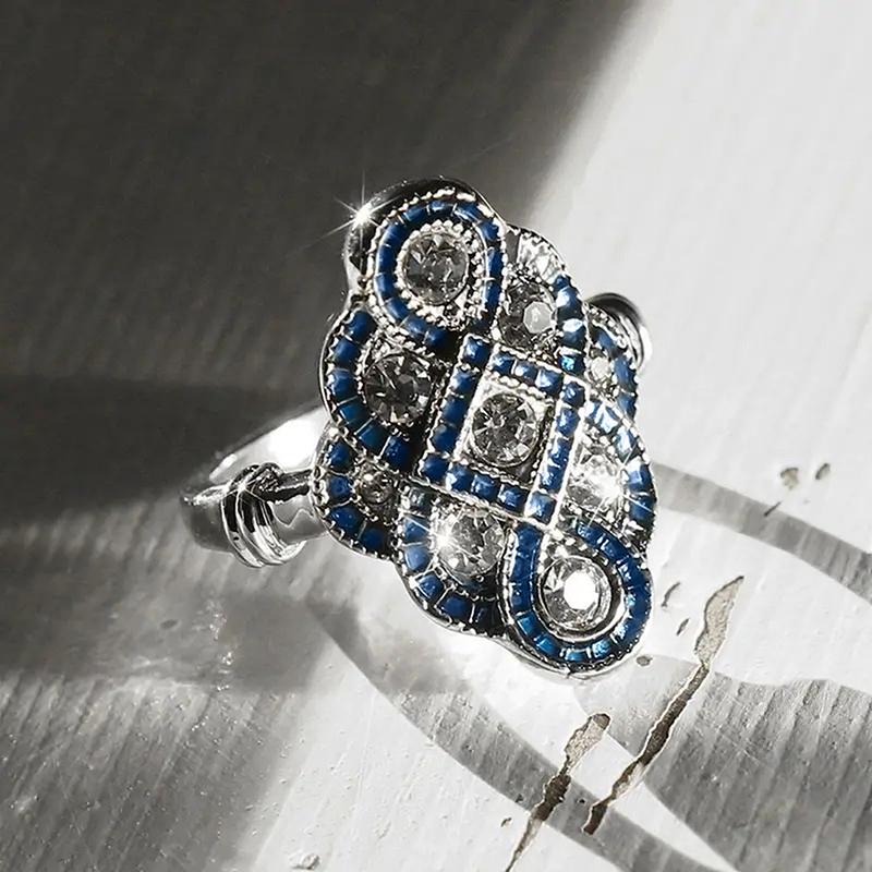 Huitan Vintage Blue Rings for Women Eight Twist Shaped Inlaid Cubic Zirconia Gorgeous Female Accessories Retro Party Jewelry 10
Huitan Vintage Blue Rings for Women Eight Twist Shaped Inlaid Cubic Zirconia Gorgeous Female Accessories Retro Party Jewelry 10