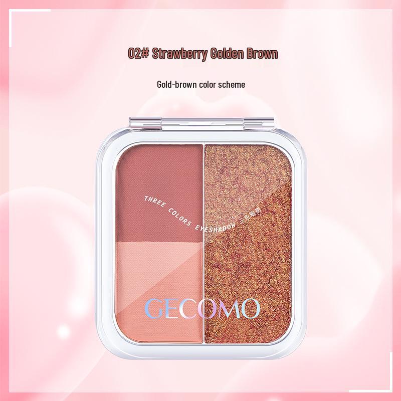 GECOMO Sweet Face Three-Color Eyeshadow Palette - Matte & Pearlescent, Natural, Fine Powder, No Fallout
GECOMO Sweet Face Three-Color Eyeshadow Palette - Matte & Pearlescent, Natural, Fine Powder, No Fallout