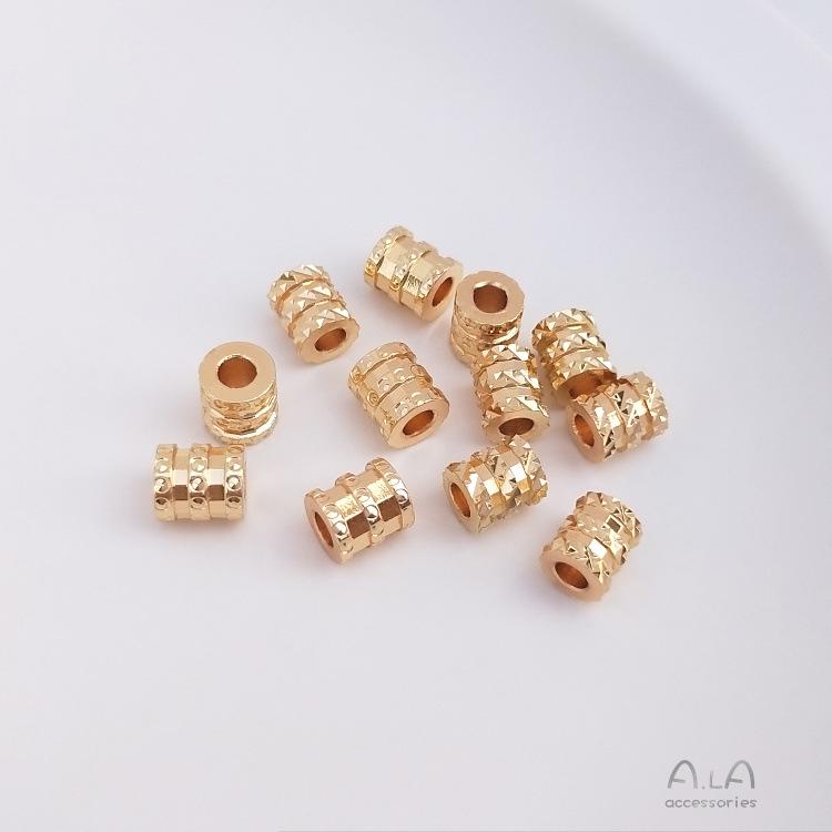 14K Gold-Filled Color-Preserving Pendant Spacer Beads: Small Waist Tube for DIY Bracelets, Necklaces, Clavicle Chains
14K Gold-Filled Color-Preserving Pendant Spacer Beads: Small Waist Tube for DIY Bracelets, Necklaces, Clavicle Chains