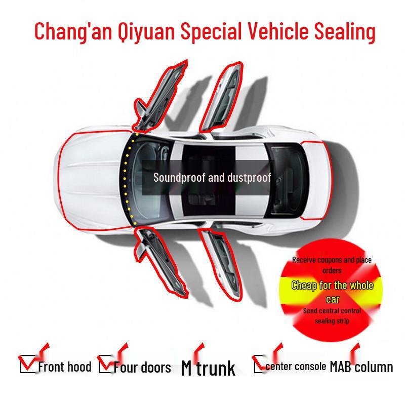 Уплотнительная лента двери Changan Qiyuan A07/A05/Q006: Шумоизоляция, Пылезащита, Водонепроницаемость, Декор для модификации автомобиля
Уплотнительная лента двери Changan Qiyuan A07/A05/Q006: Шумоизоляция, Пылезащита, Водонепроницаемость, Декор для модификации автомобиля