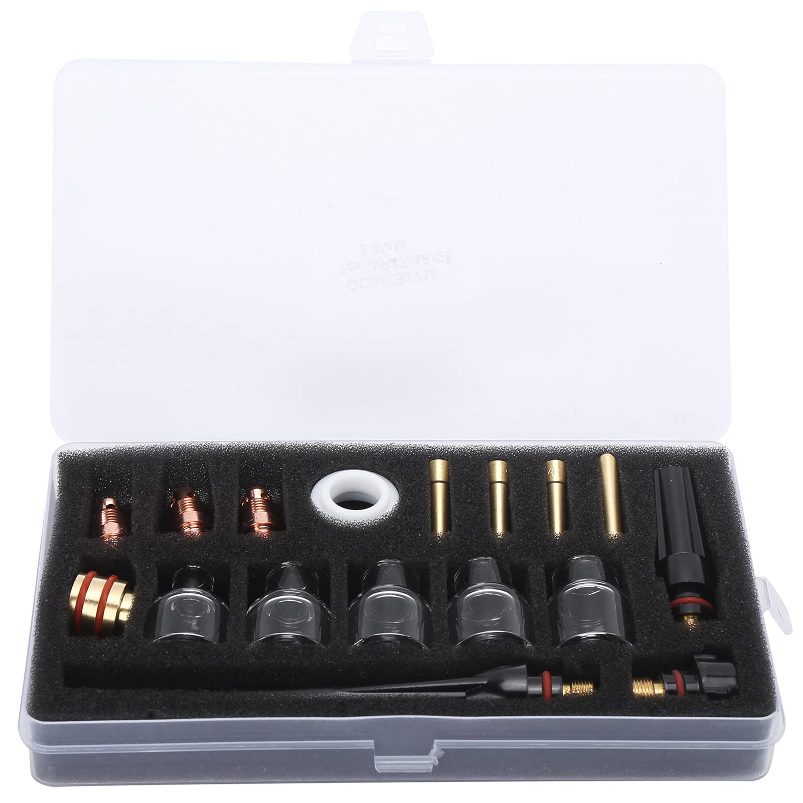 Welding torch accessory kit series TIG welding torch consumables Glass brass 2mm glass mouth thickness WP-17/18/26 +
Welding torch accessory kit series TIG welding torch consumables Glass brass 2mm glass mouth thickness WP-17/18/26 +