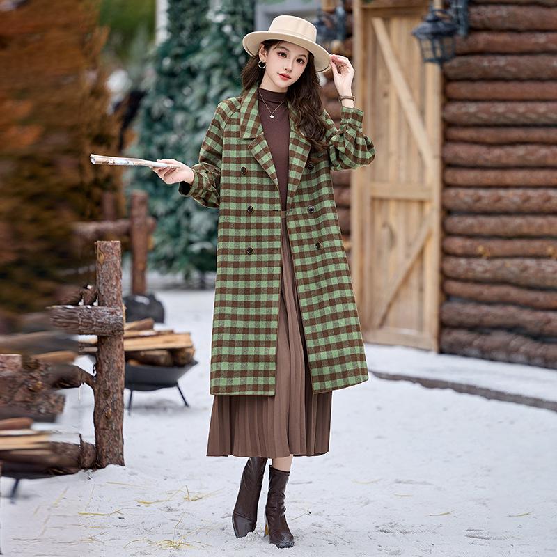 Plaid Double-Sided Wool Coat with Lace-Up Waist & Suit Collar - Women s Autumn/Winter, HM2866 M 90-115 lbs зелёный
Plaid Double-Sided Wool Coat with Lace-Up Waist & Suit Collar - Women s Autumn/Winter, HM2866 M 90-115 lbs зелёный