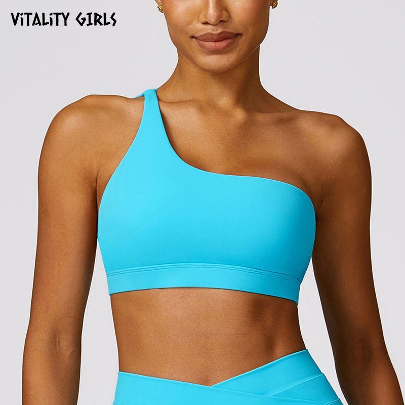 Vitality Girls Fashion Oblique One Shoulder Sports Intimates Yoga Clothes Beauty Open Back Fitness Wait Lifting Push up Bras Lake Blue L
Vitality Girls Fashion Oblique One Shoulder Sports Intimates Yoga Clothes Beauty Open Back Fitness Wait Lifting Push up Bras Lake Blue L