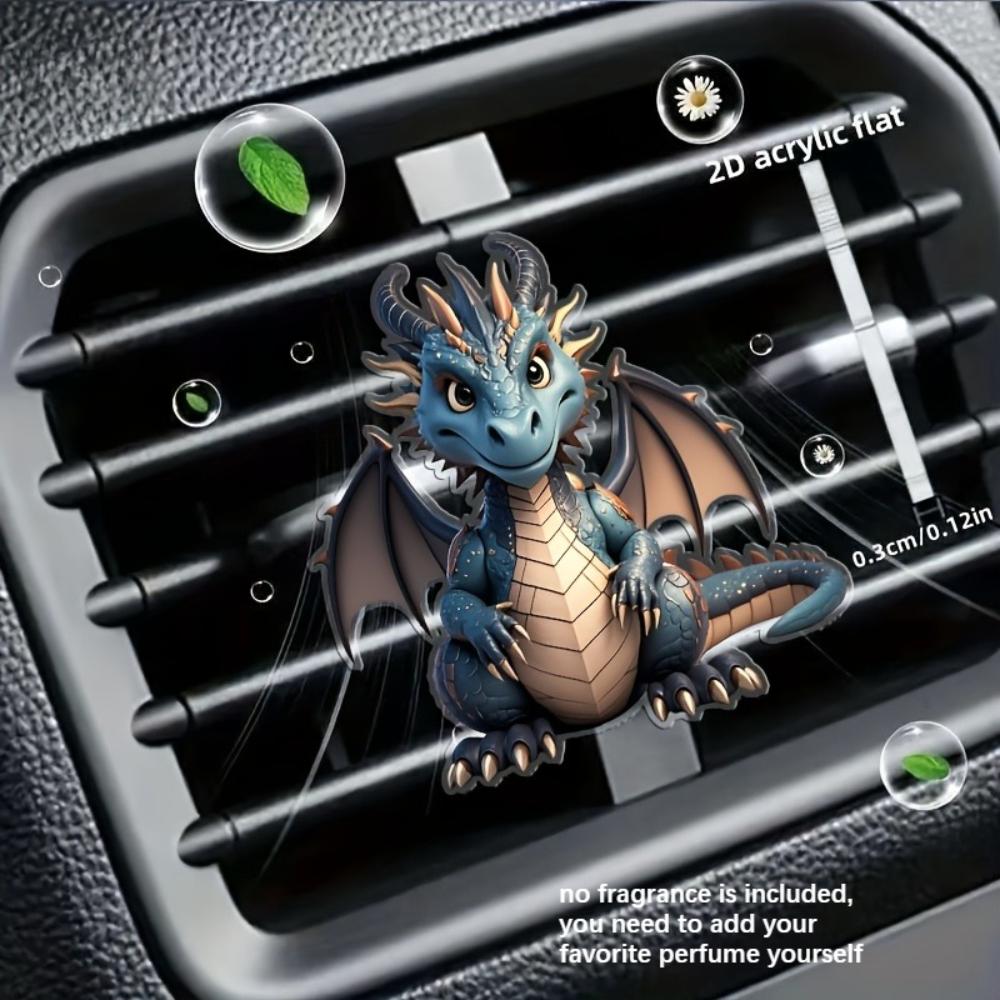 2D flat dragon car vent clip decorative diffuser (fragrance not included), car interior decoration, aromatherapy clip, ideal for holiday gifts 6cm
2D flat dragon car vent clip decorative diffuser (fragrance not included), car interior decoration, aromatherapy clip, ideal for holiday gifts 6cm