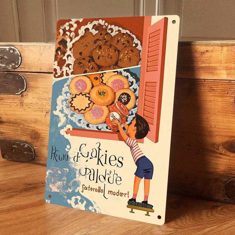 1 piece of retro cookie shop tin plaque, nostalgic children s snack illustration, home decoration, living room, kitchen, dining (as the picture,20x30cm)
1 piece of retro cookie shop tin plaque, nostalgic children s snack illustration, home decoration, living room, kitchen, dining (as the picture,20x30cm)