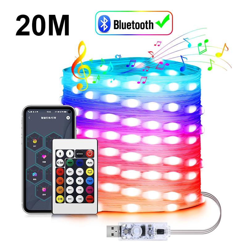 20M RGBIC USB 5V светодиодная гирлянда с Bluetooth музыкальным приложением WS2812 программируемая гирлянда своими руками на день рождения гирлянда на Рождество декор None
20M RGBIC USB 5V светодиодная гирлянда с Bluetooth музыкальным приложением WS2812 программируемая гирлянда своими руками на день рождения гирлянда на Рождество декор None