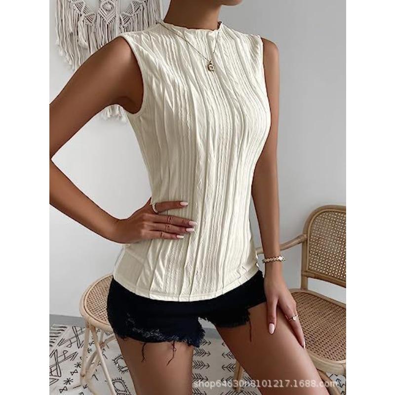 women s Mock Neck Vertical Pleated Sleeveless Solid Color Slim Fit Casual Summer Tank Top XL білий
women s Mock Neck Vertical Pleated Sleeveless Solid Color Slim Fit Casual Summer Tank Top XL білий