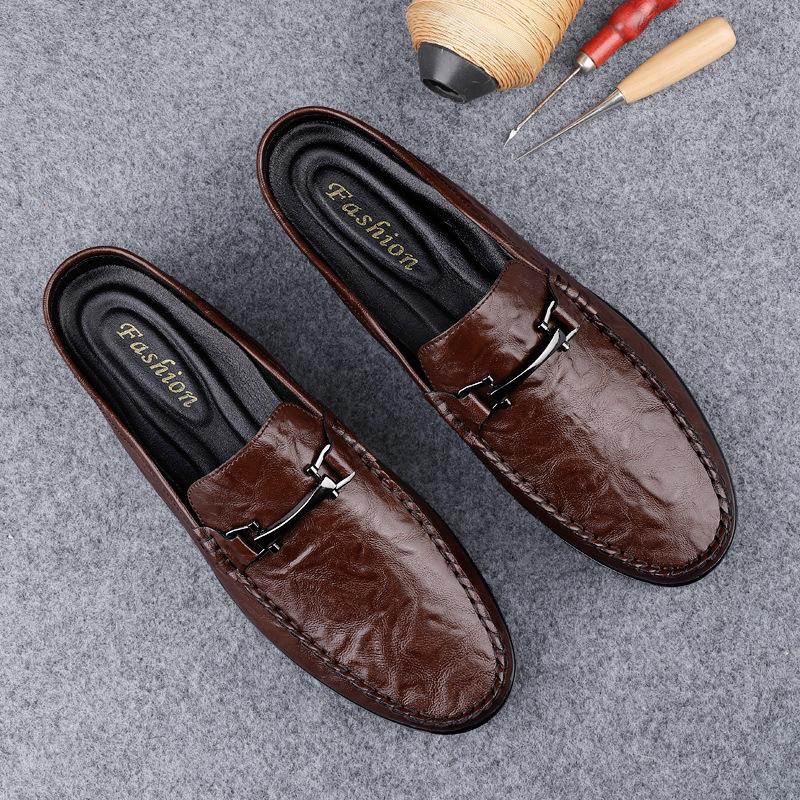 Half-drag casual men s casual shoes service men s casual leather shoes fashion soft sole one pedal lazy black 45 коричневий
Half-drag casual men s casual shoes service men s casual leather shoes fashion soft sole one pedal lazy black 45 коричневий