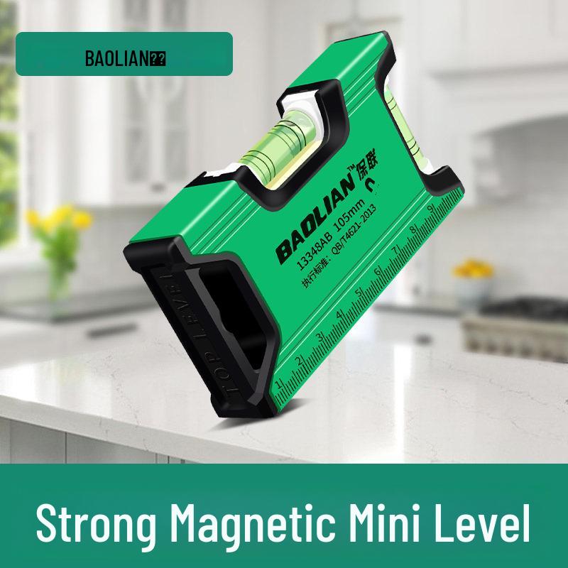 Baolian High Precision Magnetic Mini Multi-Function Level Ruler - Aluminum Alloy Single level 100mm strong magnet
Baolian High Precision Magnetic Mini Multi-Function Level Ruler - Aluminum Alloy Single level 100mm strong magnet