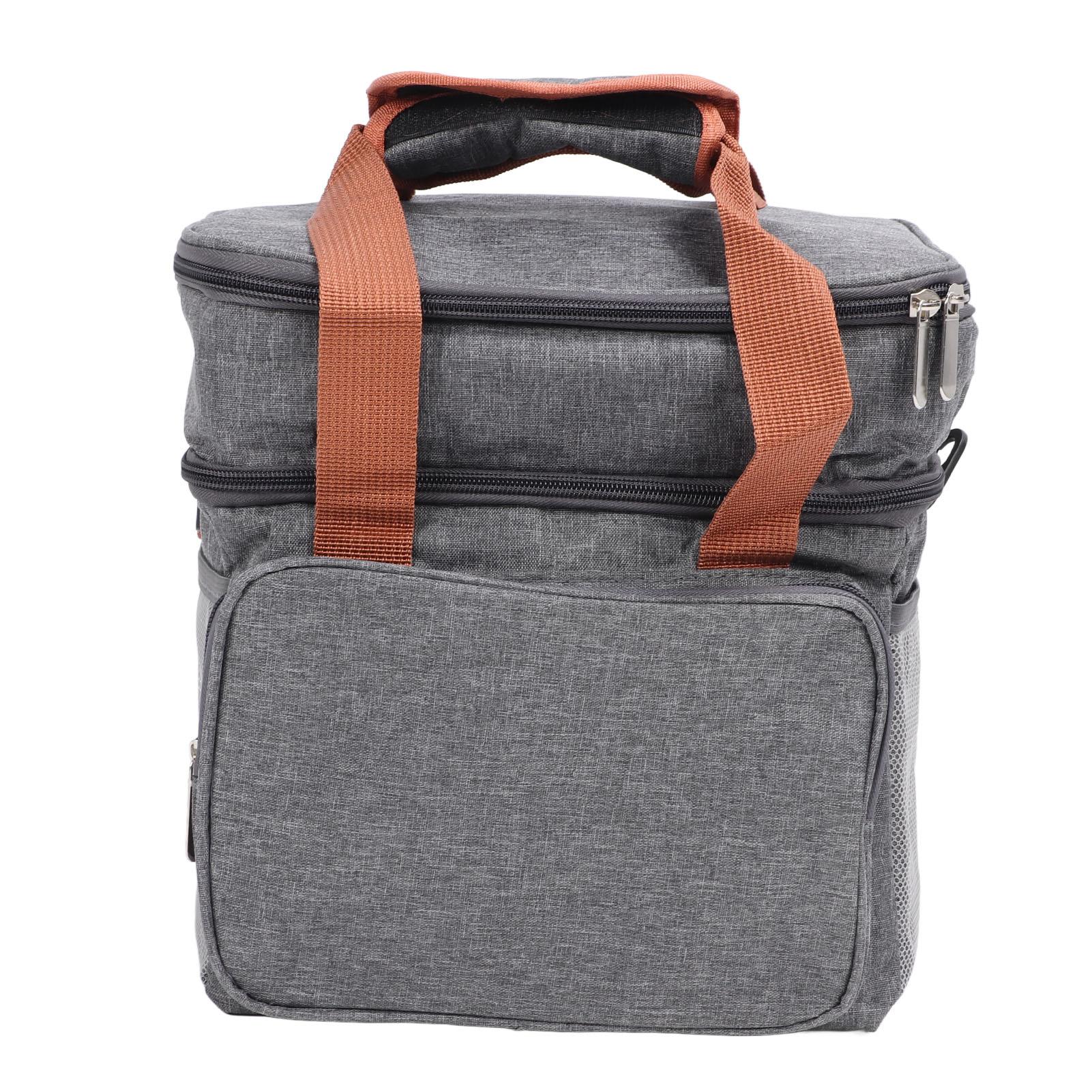 Lunch Bag 2 Deck Messenger Large Capacity Waterproof Leakage Proof 2 Way Zipper Insulated Lunch Box for Picnic Camp сірий
Lunch Bag 2 Deck Messenger Large Capacity Waterproof Leakage Proof 2 Way Zipper Insulated Lunch Box for Picnic Camp сірий