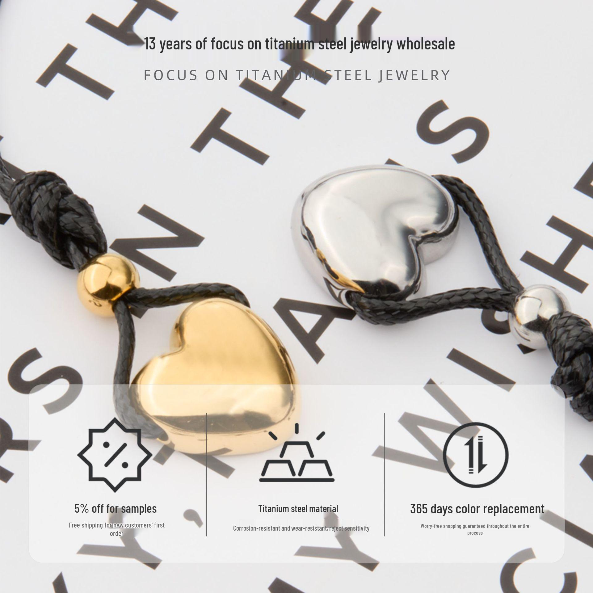 Glossy Heart Necklace with Black Wax Cord, Adjustable 18K Gold-Plated Titanium Steel for Women Silver Glossy Heart Necklace with Black Cord
Glossy Heart Necklace with Black Wax Cord, Adjustable 18K Gold-Plated Titanium Steel for Women Silver Glossy Heart Necklace with Black Cord